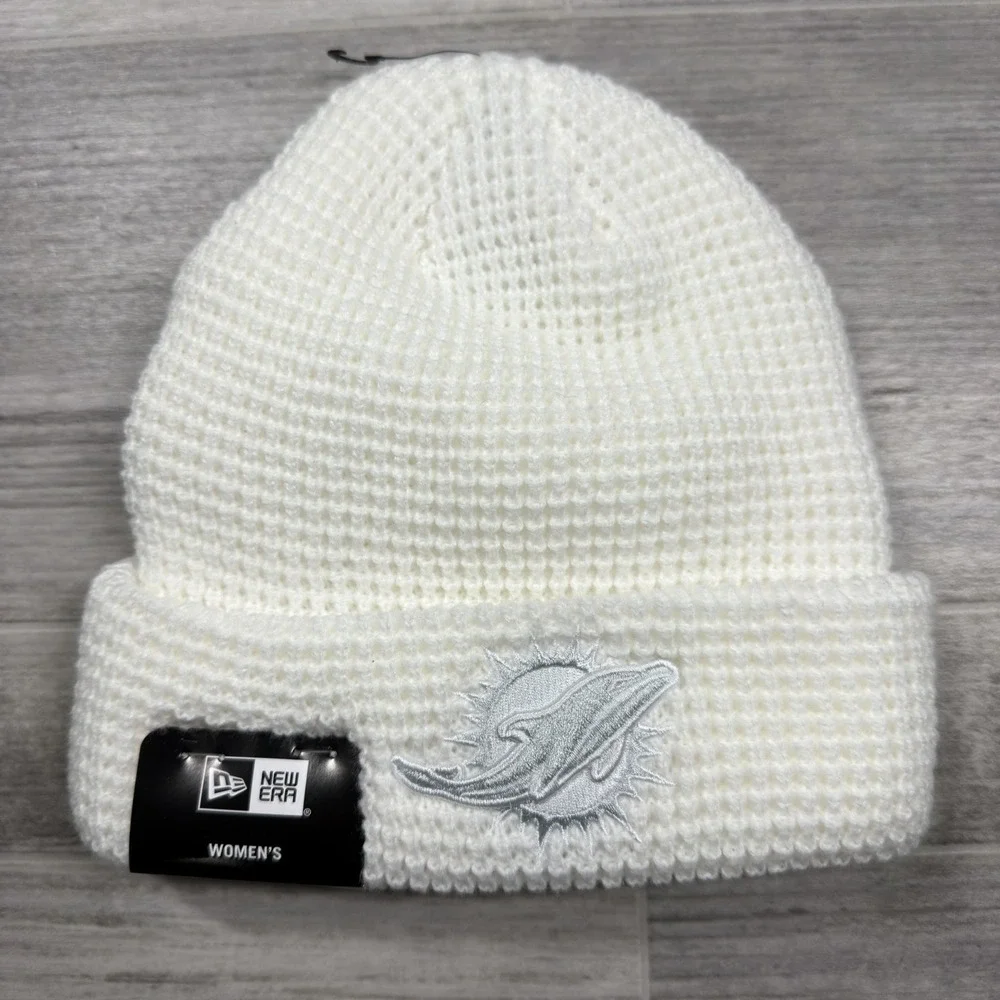 Women's New Era White Miami Dolphins NFL‎ Color Pack Cuffed Knit Hat New